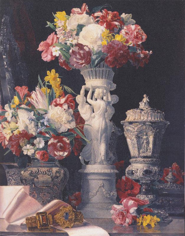 Ferdinand Georg Waldmuller Der Geburtstagstisch oil painting image